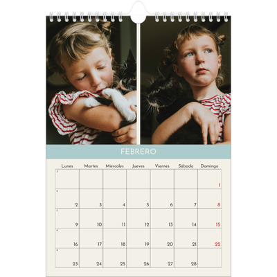 Calendario personalizado A4 — Capítulos pastel [Febrero]
