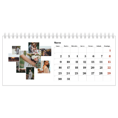 Calendarios de mesa — Formas de collage [Marzo]