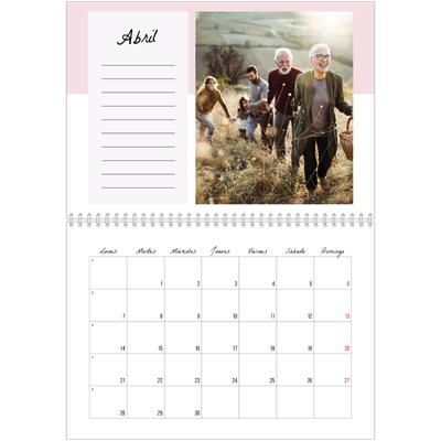 Calendario personalizado doble A4 — Calendario de lista de tareas [Abril]