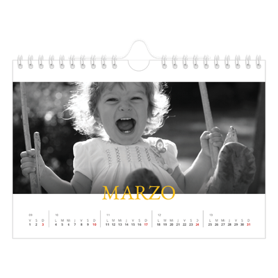 Calendario personalizado A5 — Estilo Heritage [Marzo]