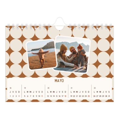 Calendario personalizado A5 — Patrones retro [portada]