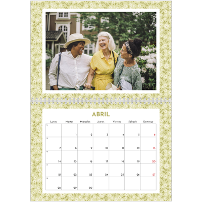 Calendario personalizado doble A4 — Floreciendo [Abril]