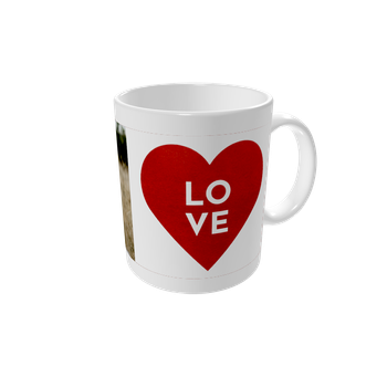 Tazas personalizadas — Gran corazón rojo