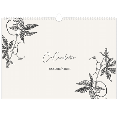 Calendario A3 horizontal — Tinta y hiedra [portada]