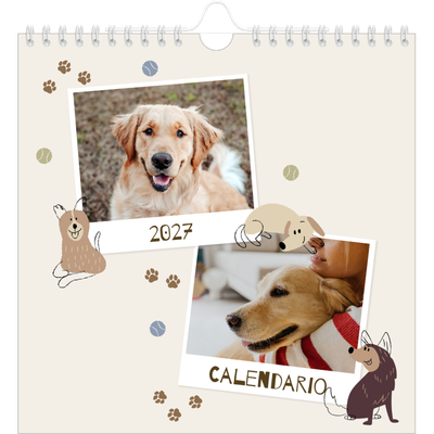 Calendarios Cuadrados — Cachorro juguetón [portada]