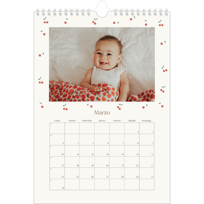Calendario personalizado A4 — Pequeñas cerezas [Marzo]