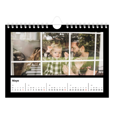 Calendario personalizado A5 — Margen negro [portada]