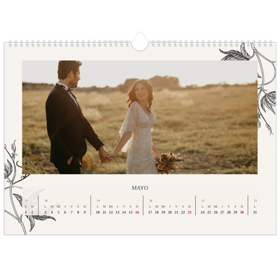 Calendario A3 horizontal — Tinta y hiedra [Mayo]