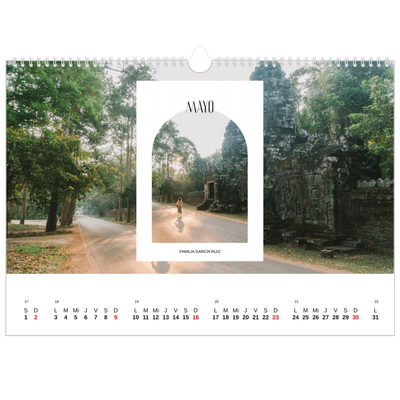 Calendario A3 horizontal — El arco abierto [Mayo]