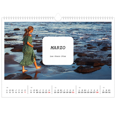Calendario A3 horizontal — La historia completa [Marzo]