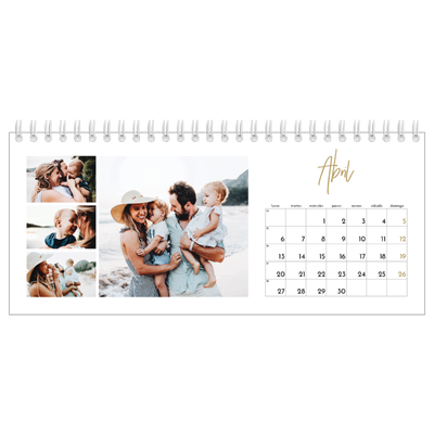 Calendarios de mesa — Texto en garabatos [Abril]