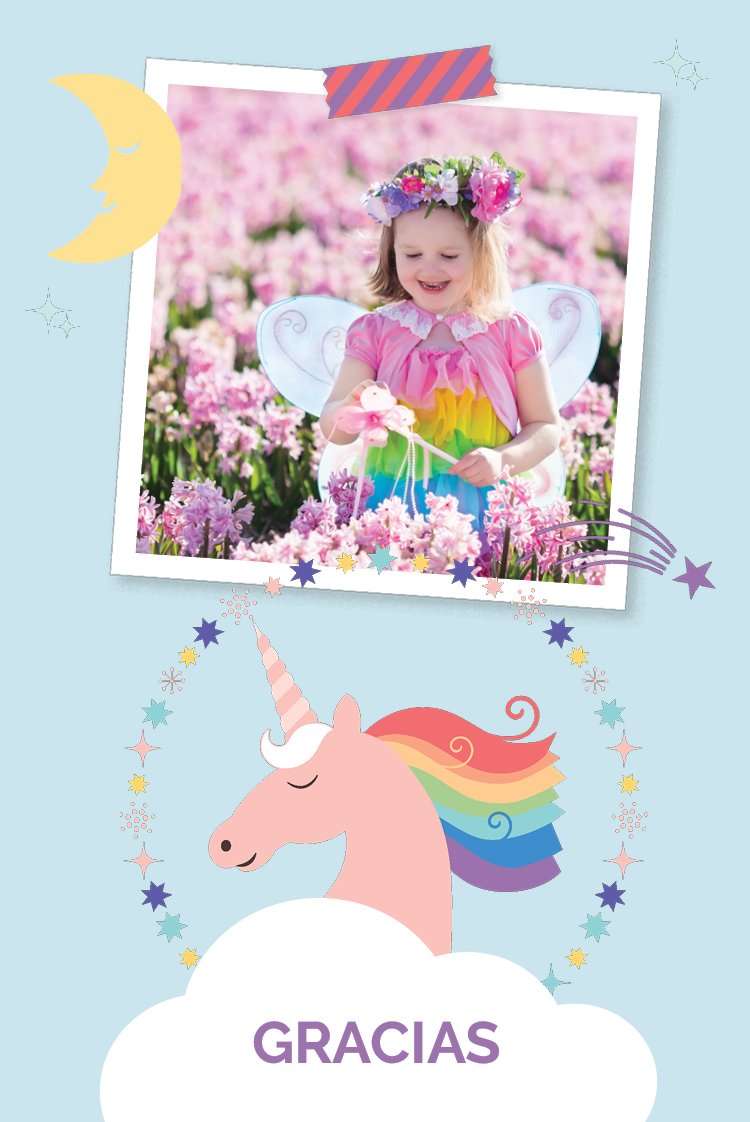 Tarjetas de agradecimiento — Unicornio