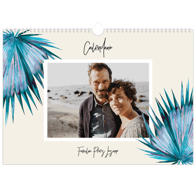 Calendario A3 horizontal — Flores pintadas [portada]