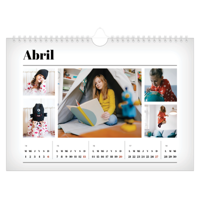 Calendario A4 horizontal — Recién salido del horno [Abril]