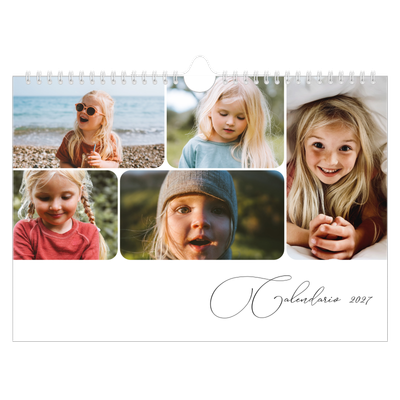 Calendario personalizado A5 — Fotos y caligrafía [portada]
