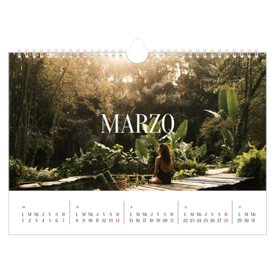 Calendario A4 horizontal — Escapada infinita [Marzo]