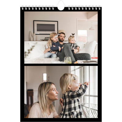 Calendario personalizado A4 — Margen negro [portada]