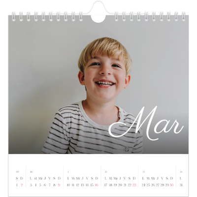 Calendarios Cuadrados — Mes escrito a mano [Marzo]