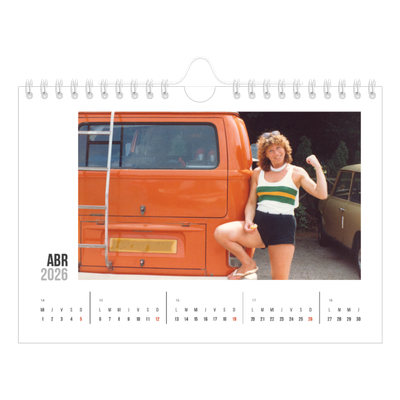 Calendario personalizado A5 — Texto abreviado [Abril]