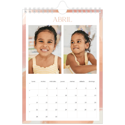 Calendario personalizado A5 — Efecto pincel [Abril]