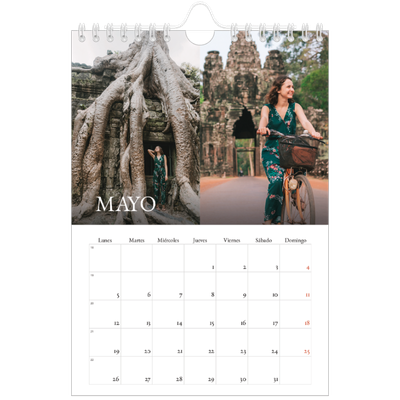 Calendario personalizado A5 — Serif sencillo [portada]