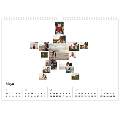 Calendario A3 horizontal — Formas de collage [portada]