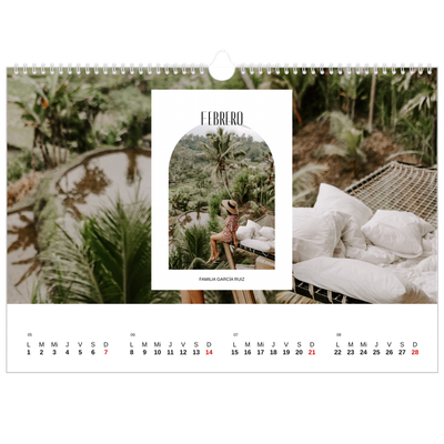Calendario A3 horizontal — El arco abierto [Febrero]