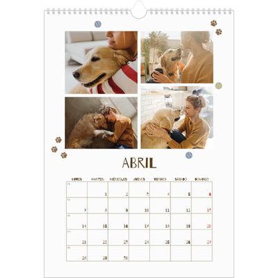 Calendarios A3 — Cachorro juguetón [Abril]