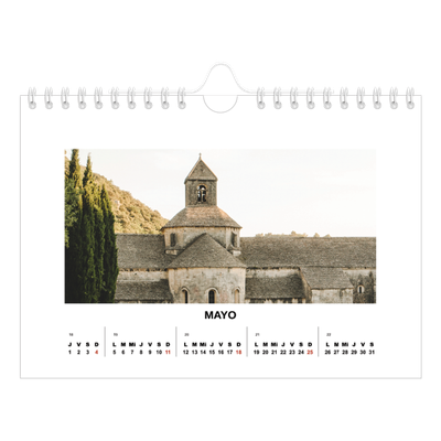 Calendario personalizado A5 — Foto simple [portada]