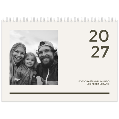 Calendario personalizado doble A4 — Contemporáneo atrevido [portada]