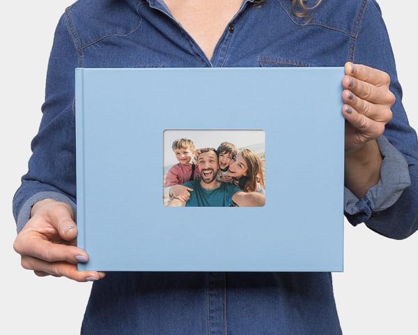 Álbum de fotos con ventana